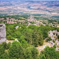 veduta dall'alto della torre di campigliola, a campiglia d'orcia (1)