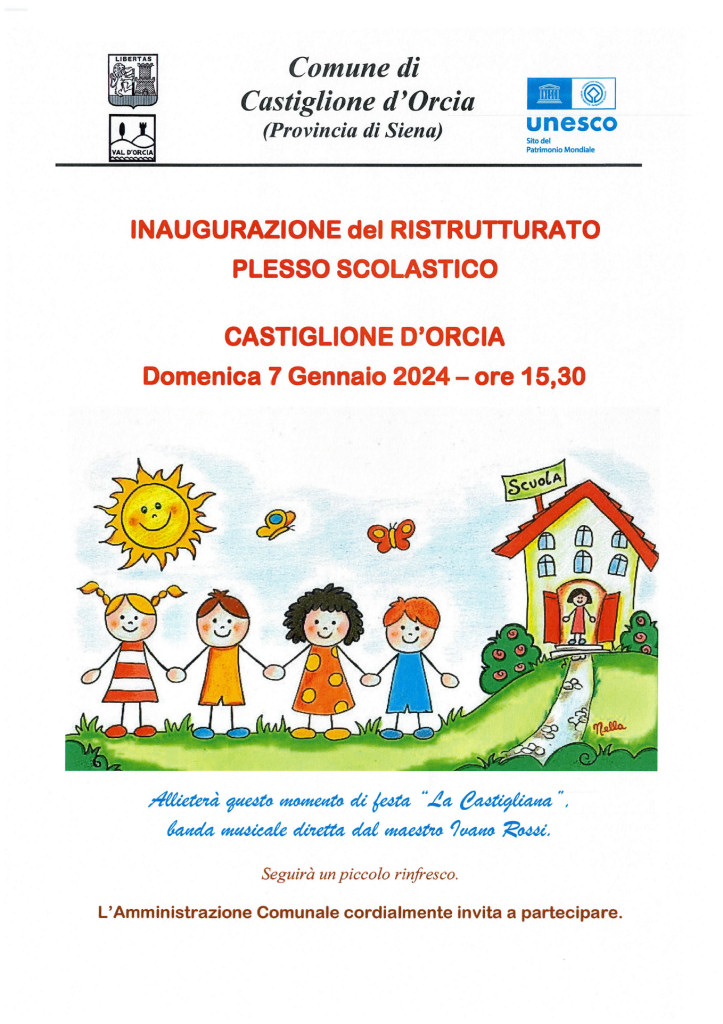 inaugurazione scuola ristrutturata castiglione