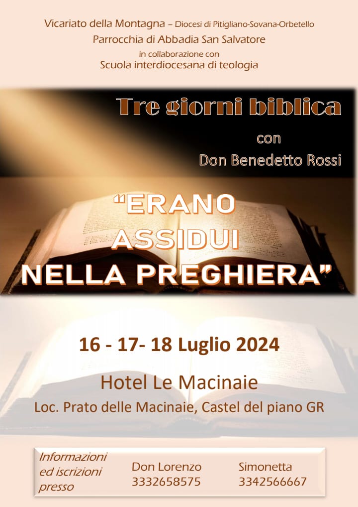 tre giorni biblica 2024